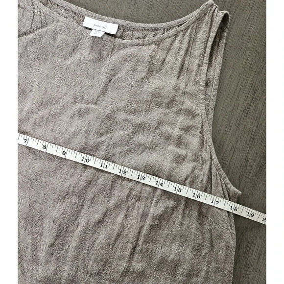 J. Jill Pure Jill Linen Blend Asymmetrical Sleeveless Dress lagenlook Med Petite - Picture 8 of 8